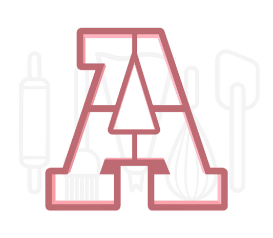 Letter A uitsteker - klassiek - 3D geprint