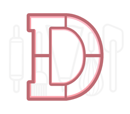 Letter D uitsteker - klassiek - 3D geprint