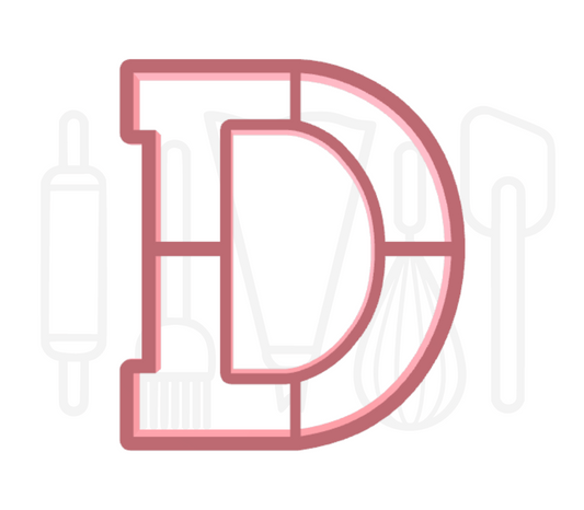 Letter D uitsteker - klassiek - 3D geprint