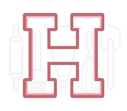 Letter H uitsteker - klassiek - 3D geprint