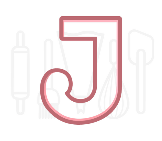 Letter J uitsteker - klassiek - 3D geprint