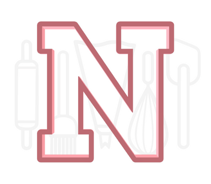 Letter N uitsteker - klassiek - 3D geprint