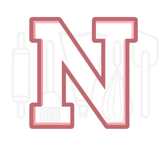 Letter N uitsteker - klassiek - 3D geprint
