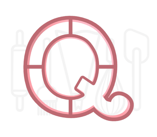 Letter Q uitsteker - klassiek - 3D geprint
