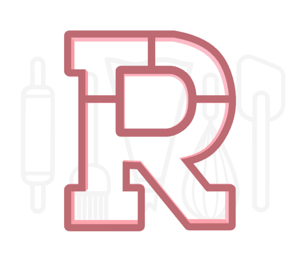 Letter R uitsteker - klassiek - 3D geprint