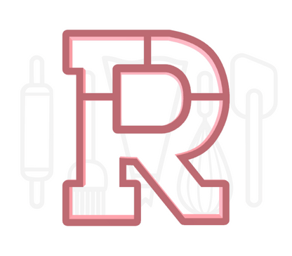 Letter R uitsteker - klassiek - 3D geprint