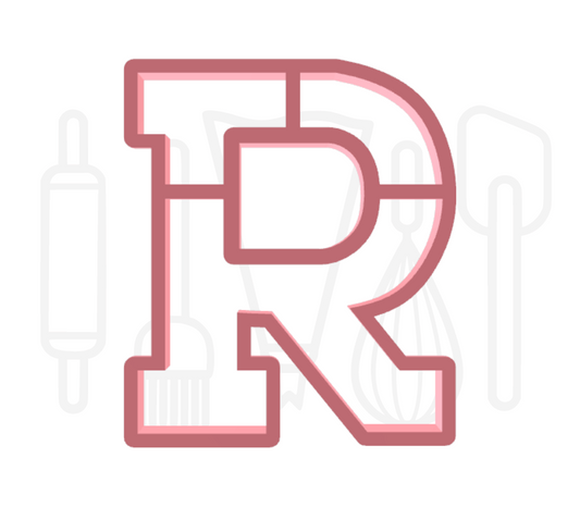 Letter R uitsteker - klassiek - 3D geprint