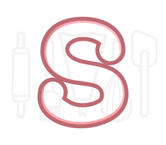 Letter S uitsteker - klassiek - 3D geprint