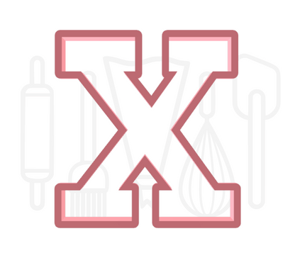 Letter X uitsteker - klassiek - 3D geprint