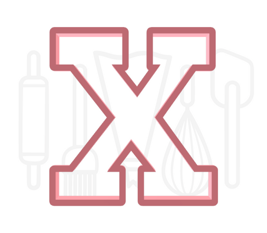 Letter X uitsteker - klassiek - 3D geprint