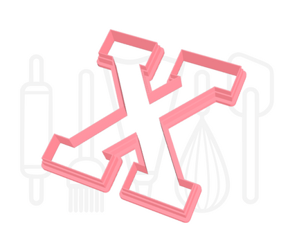 Letter X uitsteker - klassiek - 3D geprint