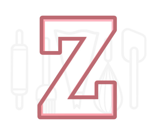 Letter Z uitsteker - klassiek - 3D geprint