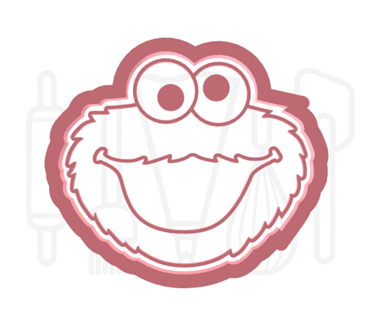Koekjesmonster hoofd uitsteker + stempel - 3D-geprint