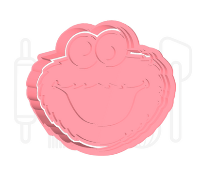 Koekjesmonster hoofd uitsteker + stempel - 3D-geprint