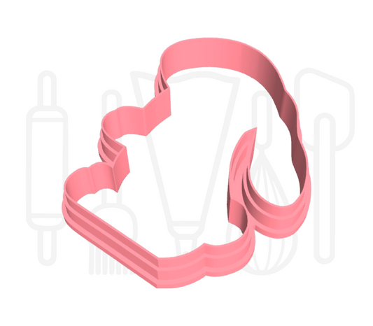 Zittend konijntje uitsteker - 3D-geprint