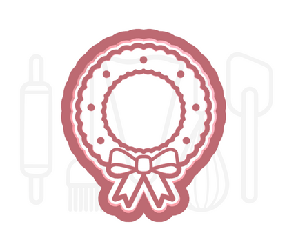 Kerstkrans uitsteker + stempel - 3D-geprint