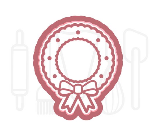 Kerstkrans uitsteker + stempel - 3D-geprint