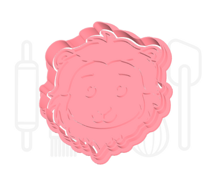 Leeuwenkop uitsteker + stempel - 3D-geprint
