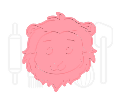 Leeuwenkop uitsteker + stempel - 3D-geprint