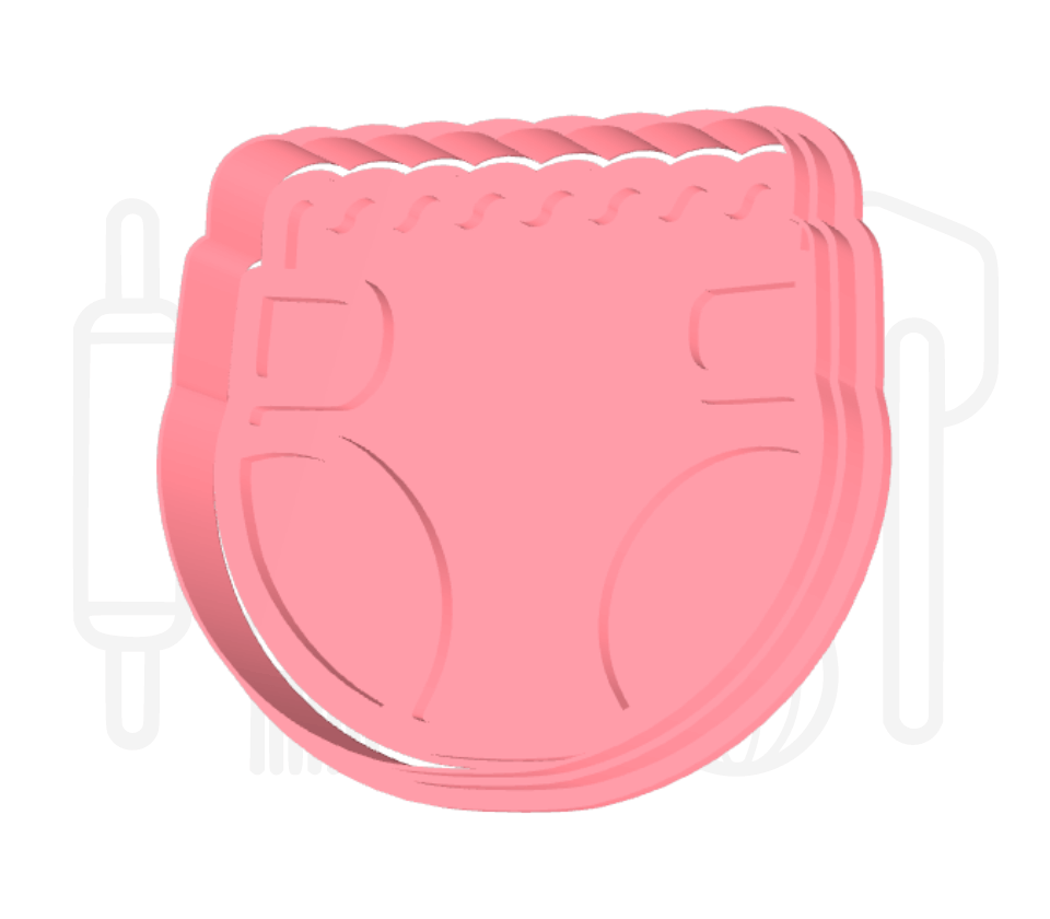 Luier uitsteker + stempel - 3D-geprint