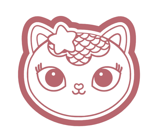 Meerminkat uitsteker + stempel - 3D-geprint