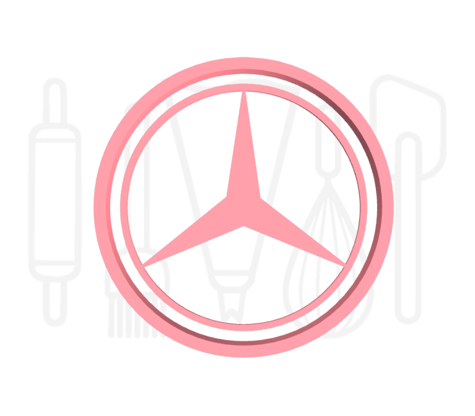 Auto logo 4 uitsteker + stempel - 3D-geprint