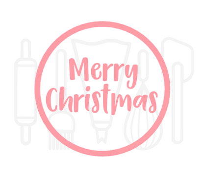 Fondant stempel Merry christmas 2 - 3D Geprint