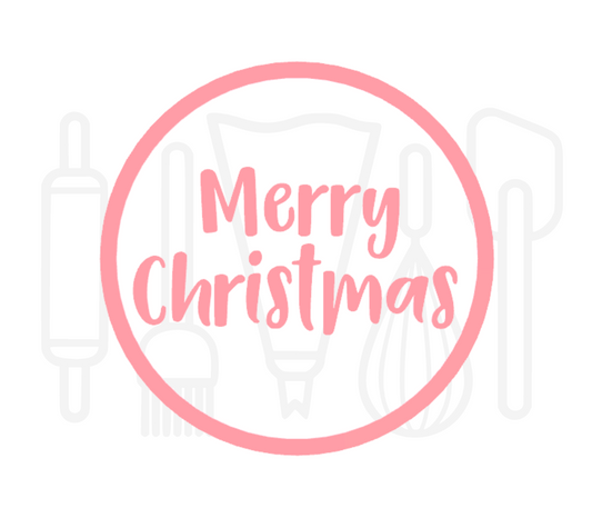 Fondant stempel Merry christmas 2 - 3D Geprint