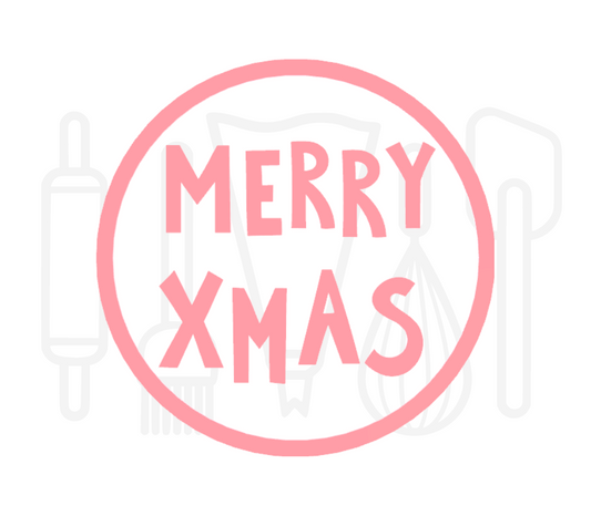 Fondant stempel Merry Xmas - 3D Geprint
