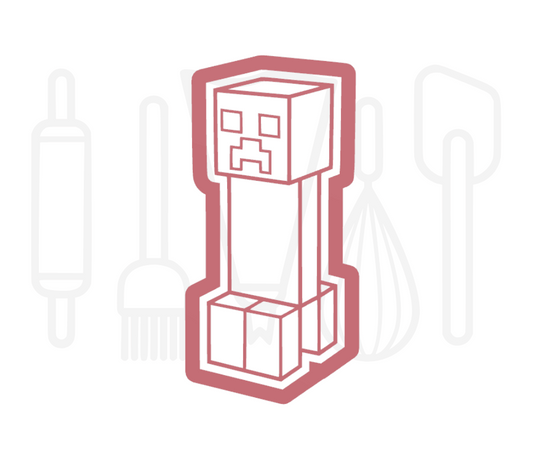 Minecraft creeper 2 uitsteker + stempel - 3D-geprint