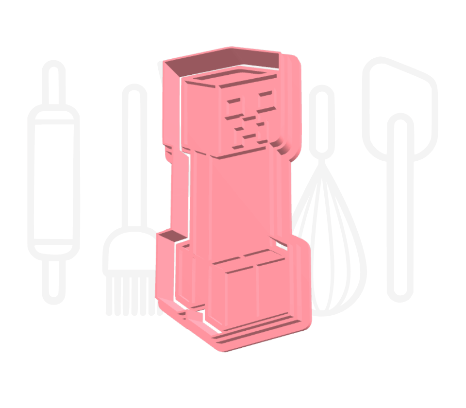 Minecraft creeper 2 uitsteker + stempel - 3D-geprint