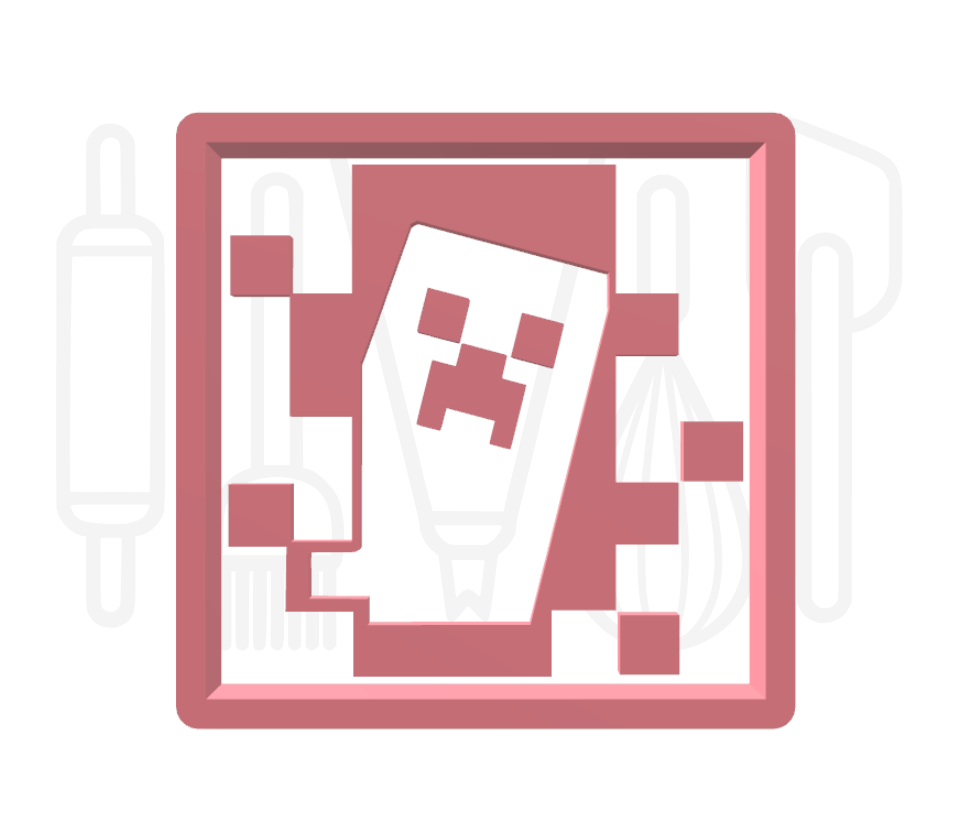 Minecraft creeper uitsteker + stempel - 3D-geprint