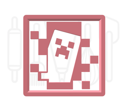 Minecraft creeper uitsteker + stempel - 3D-geprint