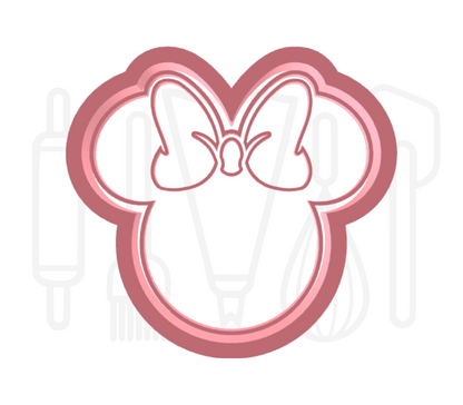 Contour van muis met strik uitsteker + stempel - 3D-geprint