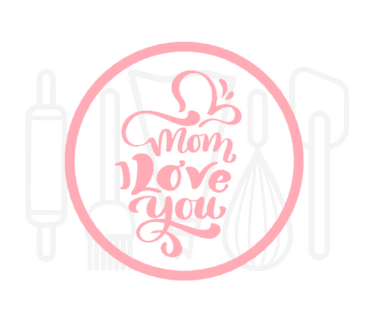 Fondant stempel Mom I love you - 3D Geprint