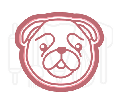 Mopshond uitsteker + stempel - 3D-geprint