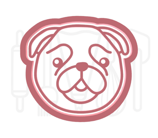 Mopshond uitsteker + stempel - 3D-geprint