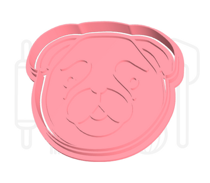 Mopshond uitsteker + stempel - 3D-geprint
