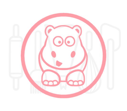Fondant stempel Nijlpaard - 3D Geprint