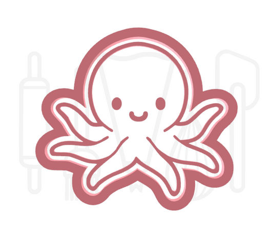 Octopus uitsteker + stempel - 3D-geprint