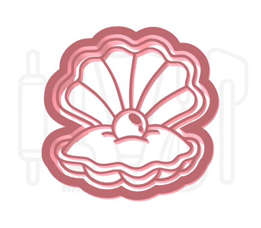 Oester met parel uitsteker + stempel - 3D-geprint