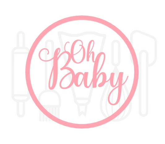 Fondant stempel Oh Baby - 3D Geprint