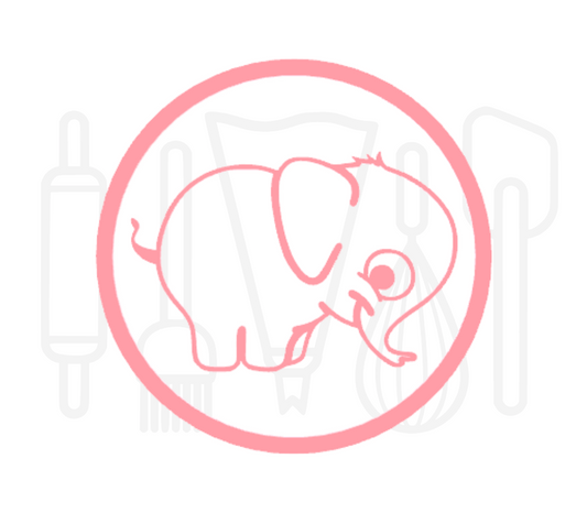 Fondant stempel Olifant - 3D Geprint