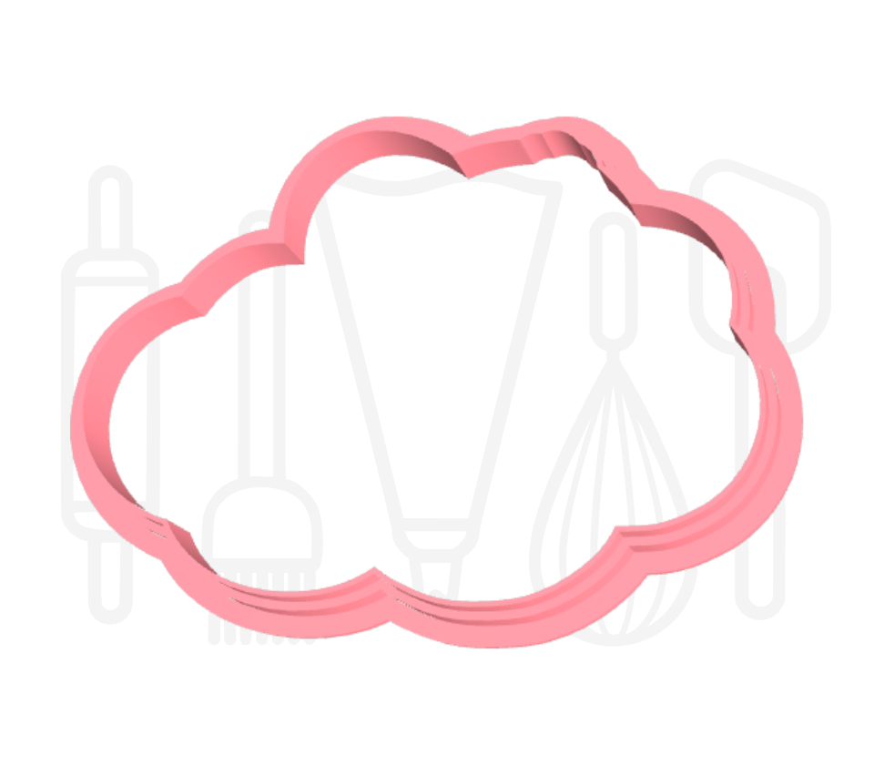 Olifant op wolk uitsteker + stempel - 3D-geprint