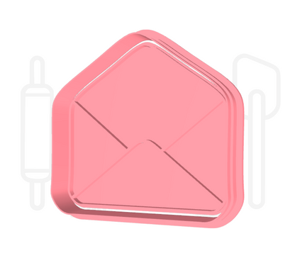 Open envelop uitsteker + stempel - 3D geprint