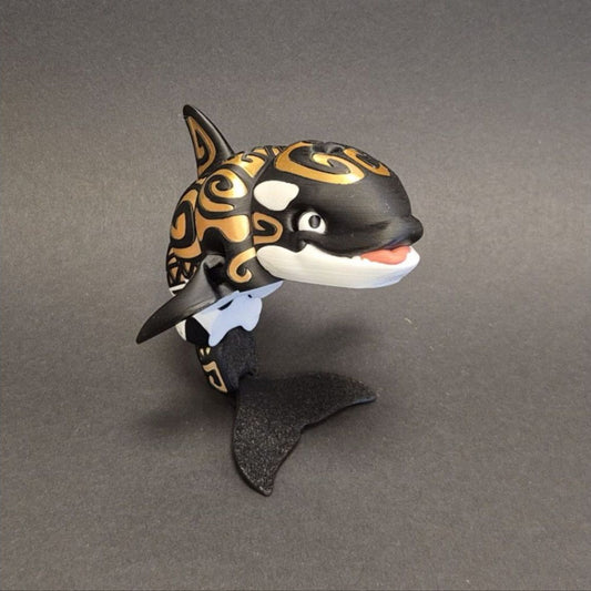 Fidget Getatoeëerde Orka extra kleur