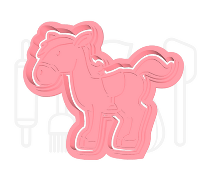 Paard uitsteker + stempel - 3D-geprint
