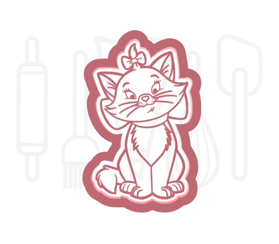 Poes Marie uitsteker + stempel - 3D-geprint