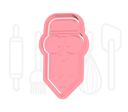 Potlood gezicht uitsteker + stempel - 3D-geprint