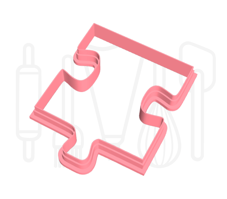 Puzzelstuk rand 2 - 3D-geprint